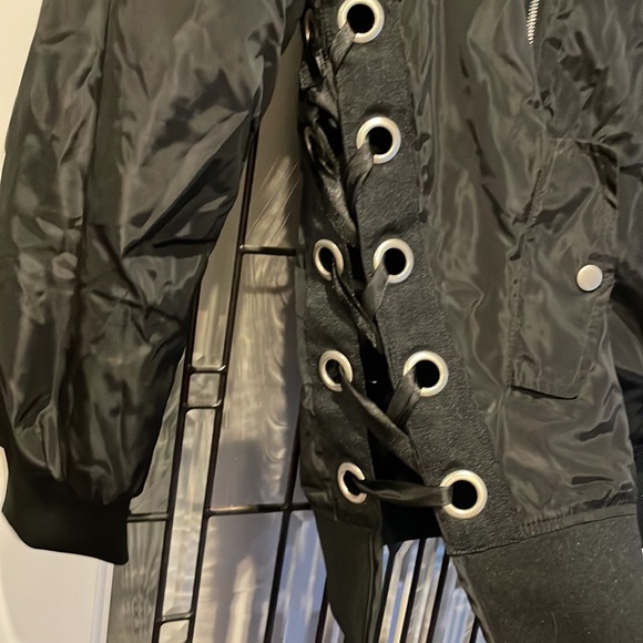 Fashionova Laced Up Bomber Jacket Size XL - Picture 2 of 7